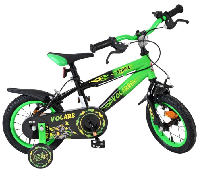 Volare Strike Kinderfiets - Jongens - 12 inch - Zwart Groen - Twee Handremmen - Afbeelding 10