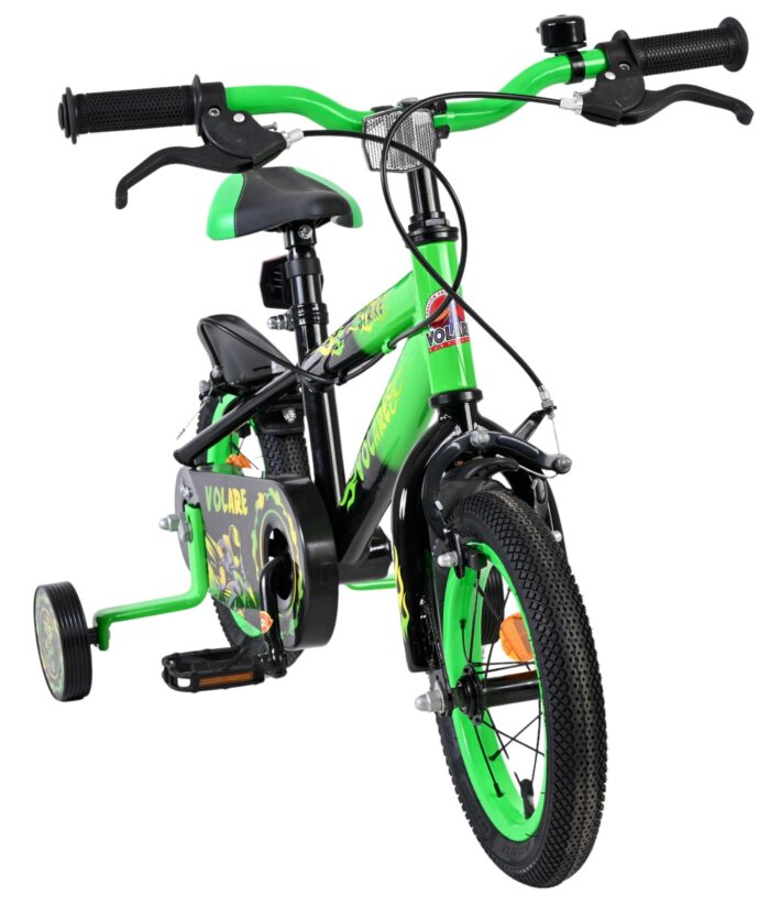 Volare Strike Kinderfiets - Jongens - 12 inch - Zwart Groen - Twee Handremmen - Afbeelding 5