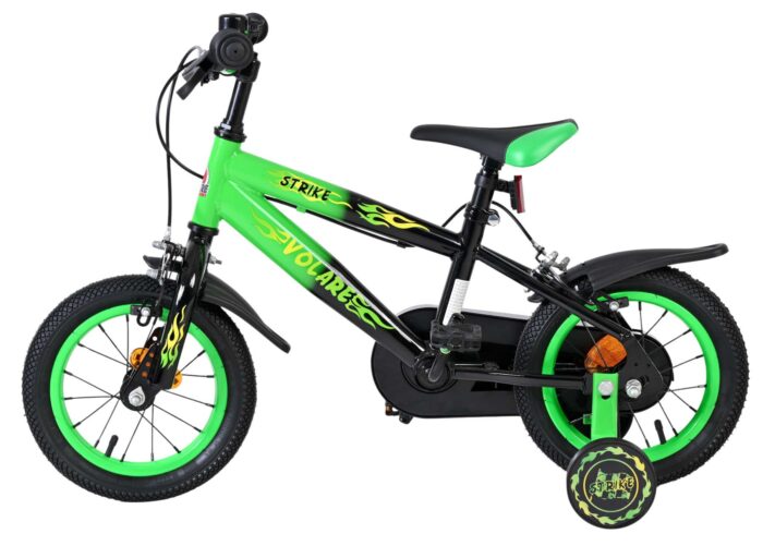 Volare Strike Kinderfiets - Jongens - 12 inch - Zwart Groen - Twee Handremmen - Afbeelding 7