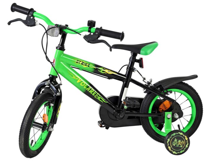 Volare Strike Kinderfiets - Jongens - 12 inch - Zwart Groen - Twee Handremmen - Afbeelding 8