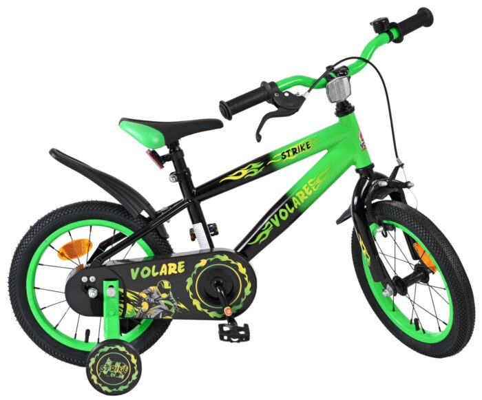 Volare Strike Kinderfiets - Jongens - 14 inch - Zwart Groen - Afbeelding 10