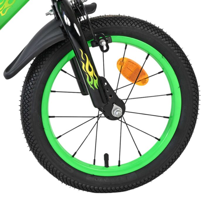 Volare Strike Kinderfiets - Jongens - 14 inch - Zwart Groen - Afbeelding 3