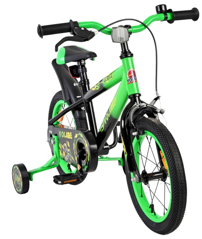 Volare Strike Kinderfiets - Jongens - 14 inch - Zwart Groen - Afbeelding 5