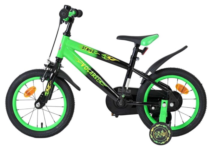 Volare Strike Kinderfiets - Jongens - 14 inch - Zwart Groen - Afbeelding 7