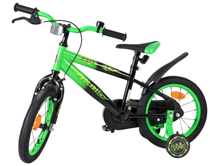Volare Strike Kinderfiets - Jongens - 14 inch - Zwart Groen - Afbeelding 8