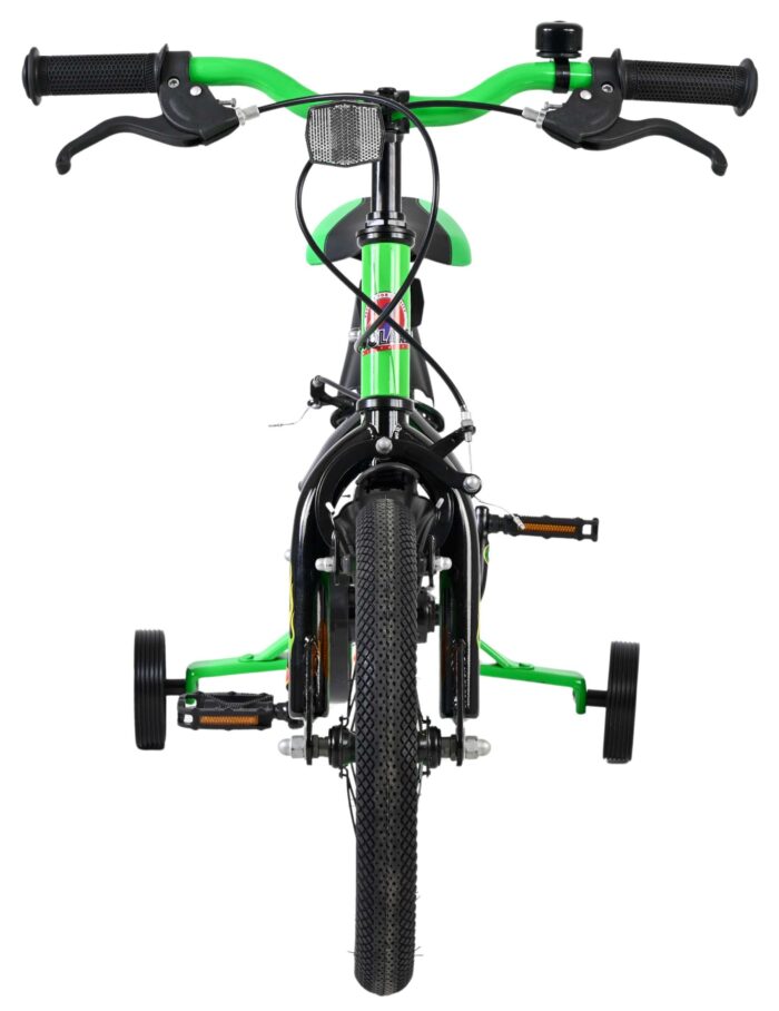 Volare Strike Kinderfiets - Jongens - 14 inch - Zwart Groen - Twee handremmen - Afbeelding 6