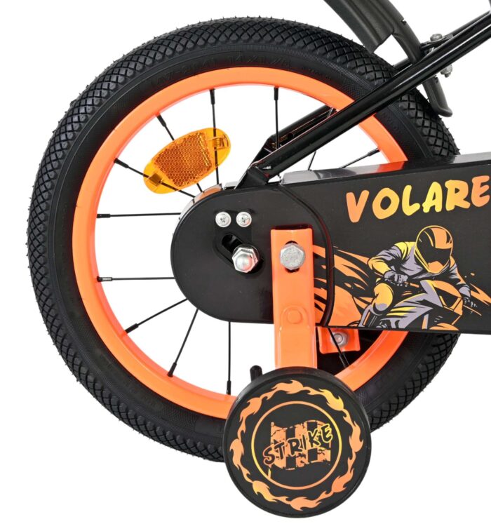Volare Strike Kinderfiets - Jongens - 14 inch - Zwart Oranje - Afbeelding 2