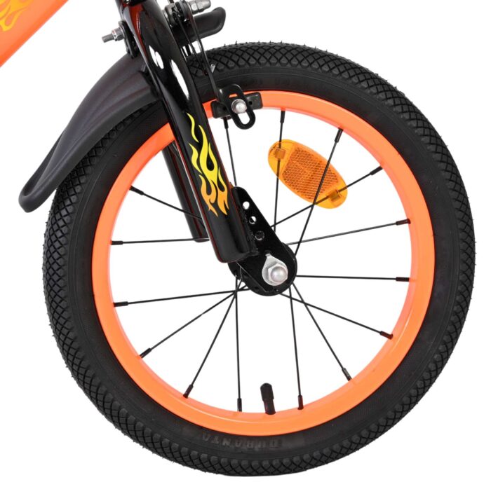 Volare Strike Kinderfiets - Jongens - 14 inch - Zwart Oranje - Afbeelding 3