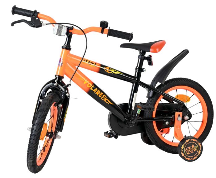 Volare Strike Kinderfiets - Jongens - 14 inch - Zwart Oranje - Afbeelding 8