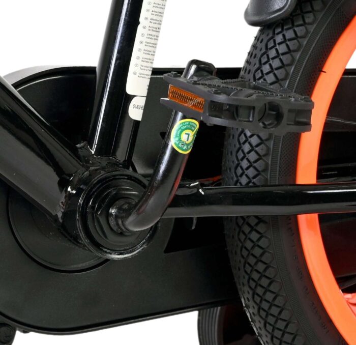 Volare Strike Kinderfiets - Jongens - 14 inch - Zwart Oranje - Afbeelding 9
