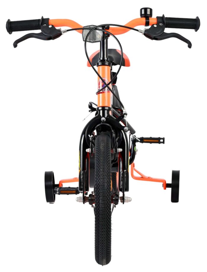 Volare Strike Kinderfiets - Jongens - 14 inch - Zwart Oranje - Twee handremmen - Afbeelding 6
