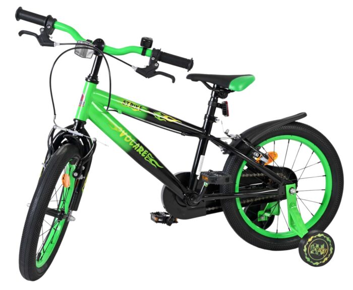 Volare Strike Kinderfiets - Jongens - 16 inch - Zwart Groen - Twee Handremmen - Afbeelding 8