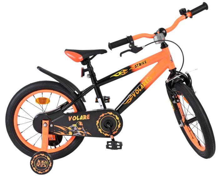 Volare Strike Kinderfiets - Jongens - 16 inch - Zwart Oranje - Afbeelding 10