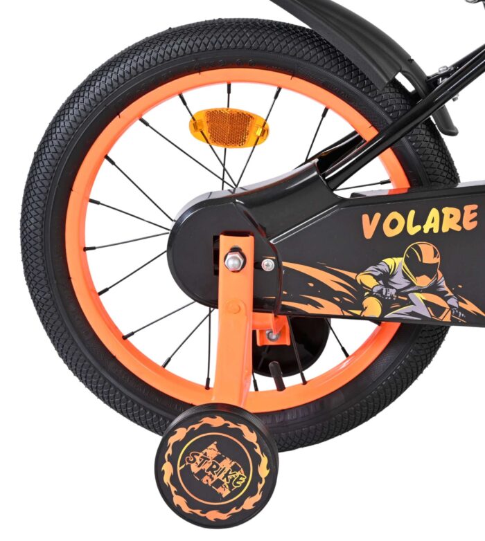 Volare Strike Kinderfiets - Jongens - 16 inch - Zwart Oranje - Afbeelding 2