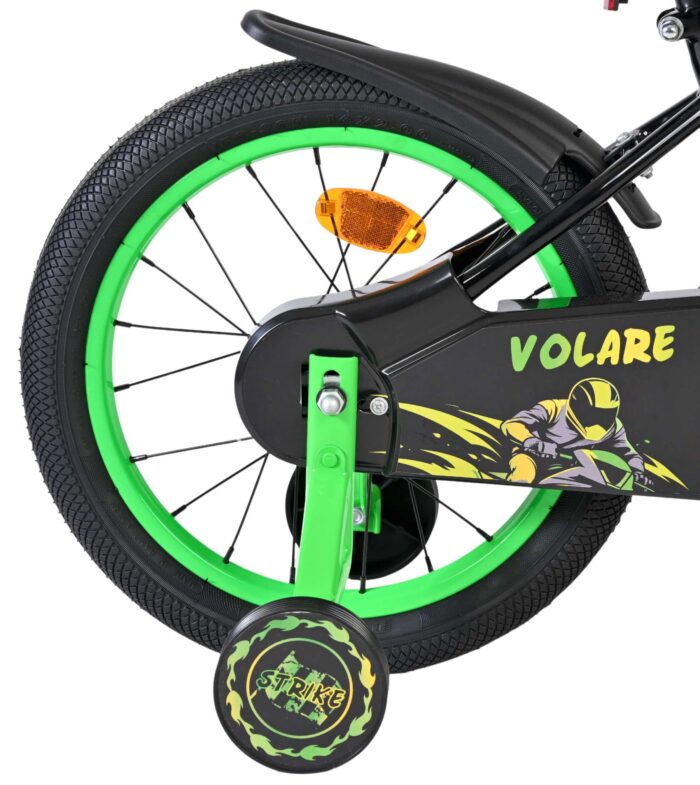 Volare Strike Kinderfiets - Jongens - 16 inch - Zwart Groen - Afbeelding 2