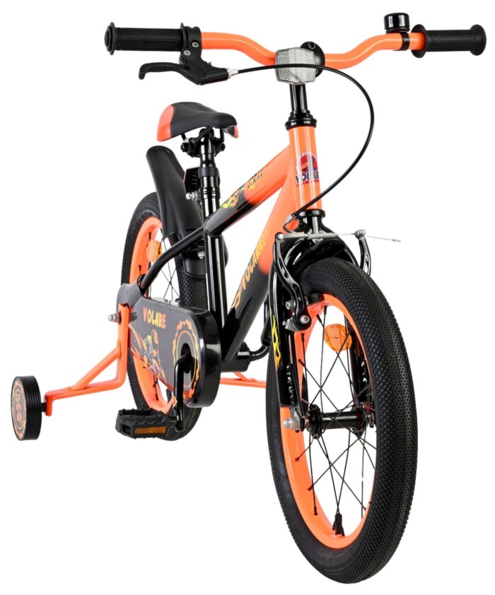 Volare Strike Kinderfiets - Jongens - 16 inch - Zwart Oranje - Twee Handremmen - Afbeelding 5