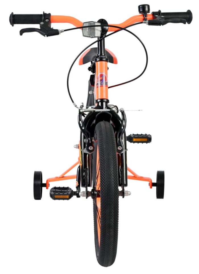 Volare Strike Kinderfiets - Jongens - 16 inch - Zwart Oranje - Twee Handremmen - Afbeelding 6
