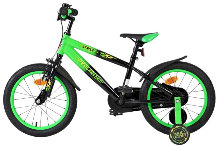 Volare Strike Kinderfiets - Jongens - 16 inch - Zwart Groen - Afbeelding 7