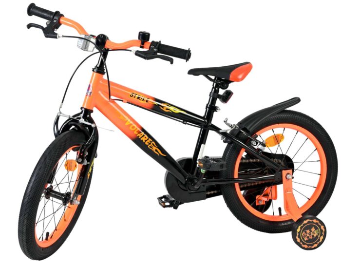 Volare Strike Kinderfiets - Jongens - 16 inch - Zwart Oranje - Twee Handremmen - Afbeelding 8