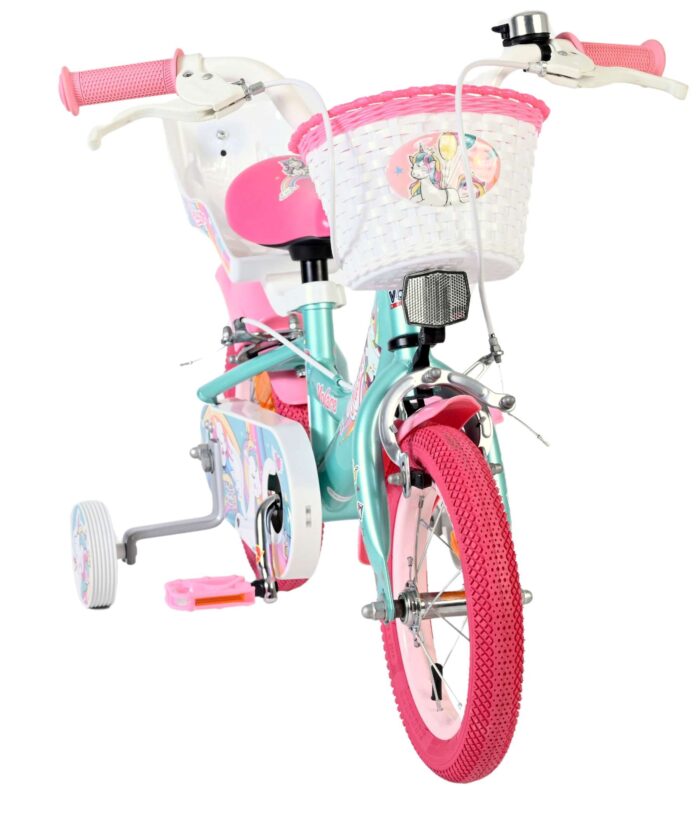 Volare Unicorn Kinderfiets - Meisjes - 12 inch - Groen - Twee handremmen - Afbeelding 5