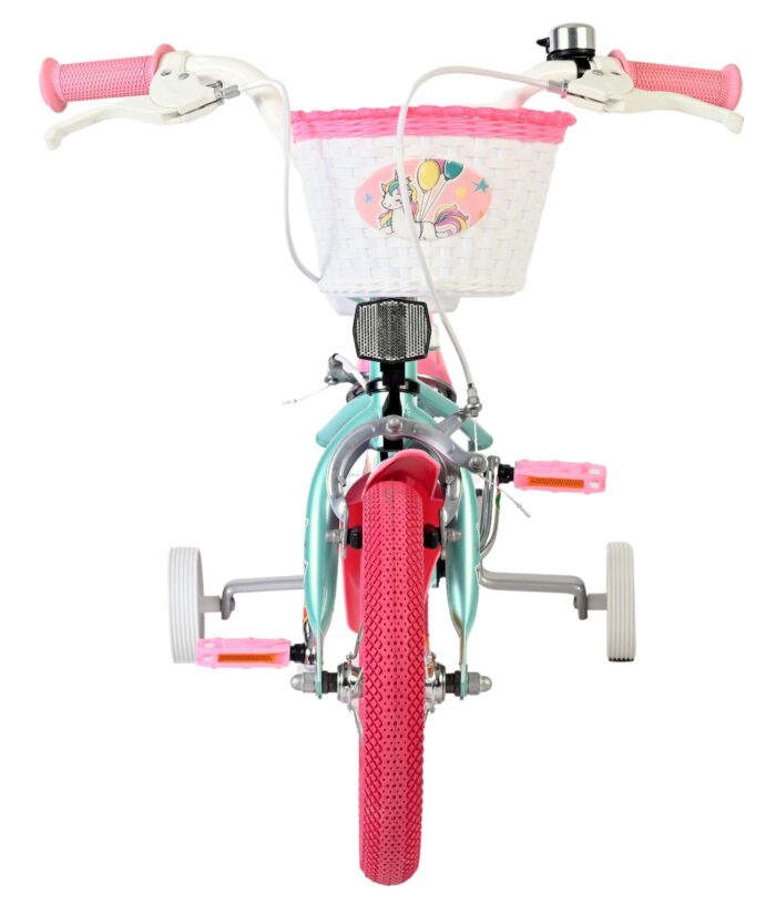 Volare Unicorn Kinderfiets - Meisjes - 12 inch - Groen - Twee handremmen - Afbeelding 6
