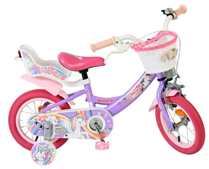 Volare Unicorn Kinderfiets - Meisjes - 12 inch - Paars - Afbeelding 10