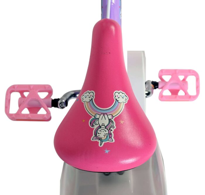 Volare Unicorn Kinderfiets - Meisjes - 12 inch - Paars - Twee handremmen - Afbeelding 4