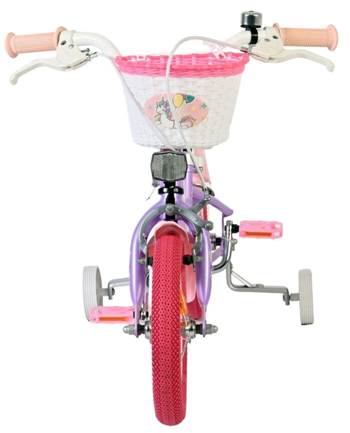 Volare Unicorn Kinderfiets - Meisjes - 12 inch - Paars - Twee handremmen - Afbeelding 6