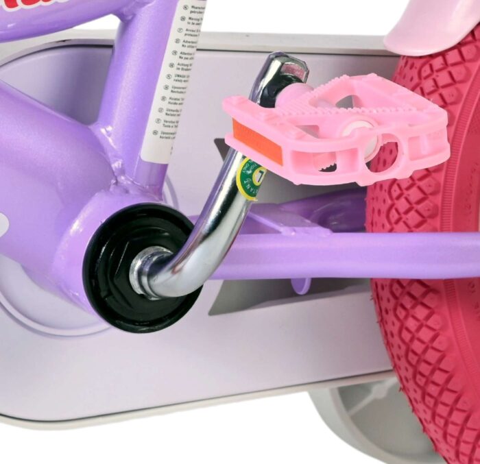 Volare Unicorn Kinderfiets - Meisjes - 12 inch - Paars - Twee handremmen - Afbeelding 9