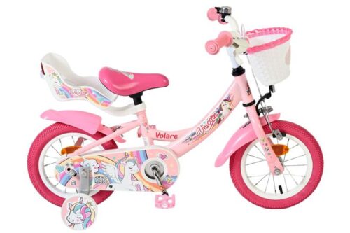 Volare Unicorn Kinderfiets - Meisjes - 12 inch - Roze