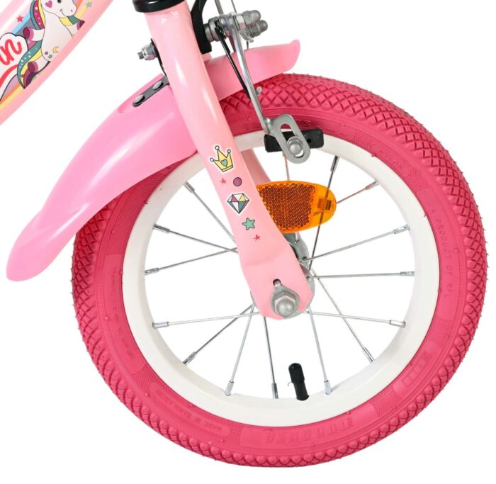 Volare Unicorn Kinderfiets - Meisjes - 12 inch - Roze - Afbeelding 3