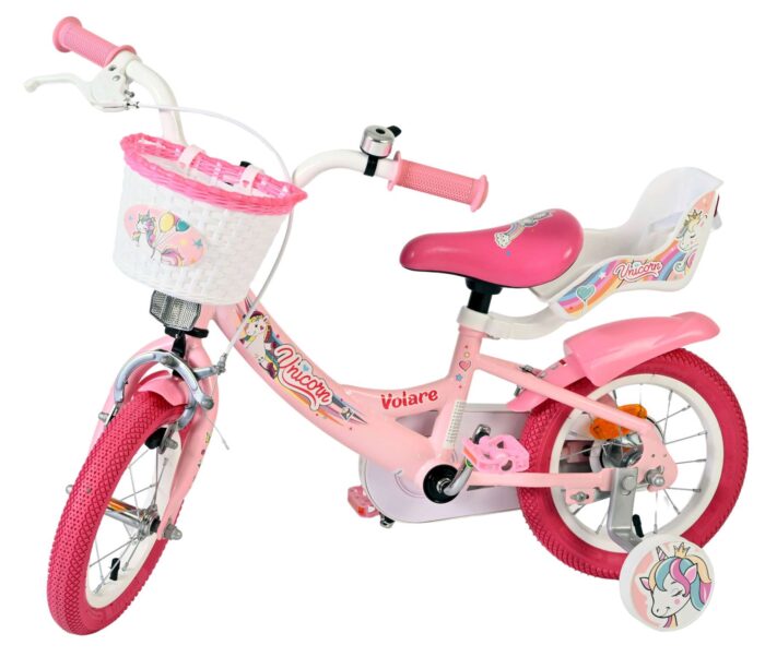Volare Unicorn Kinderfiets - Meisjes - 12 inch - Roze - Afbeelding 8