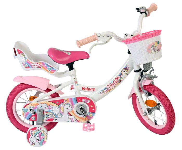 Volare Unicorn Kinderfiets - Meisjes - 12 inch - Wit - Afbeelding 10