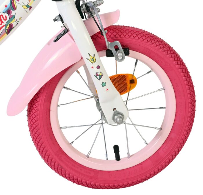 Volare Unicorn Kinderfiets - Meisjes - 12 inch - Wit - Afbeelding 3