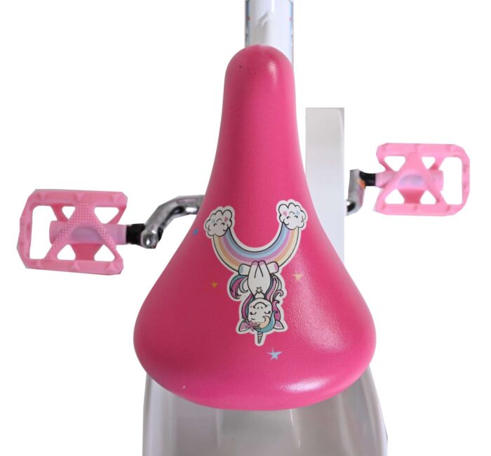 Volare Unicorn Kinderfiets - Meisjes - 12 inch - Wit - Afbeelding 4