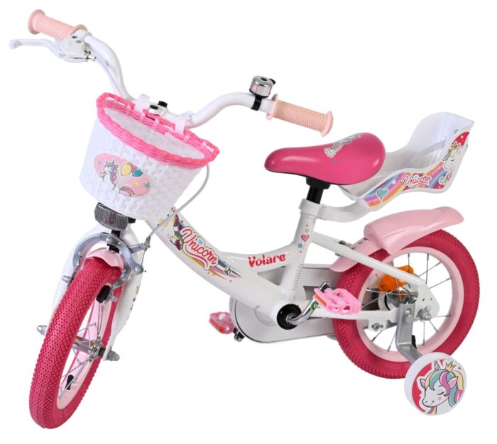 Volare Unicorn Kinderfiets - Meisjes - 12 inch - Wit - Afbeelding 8
