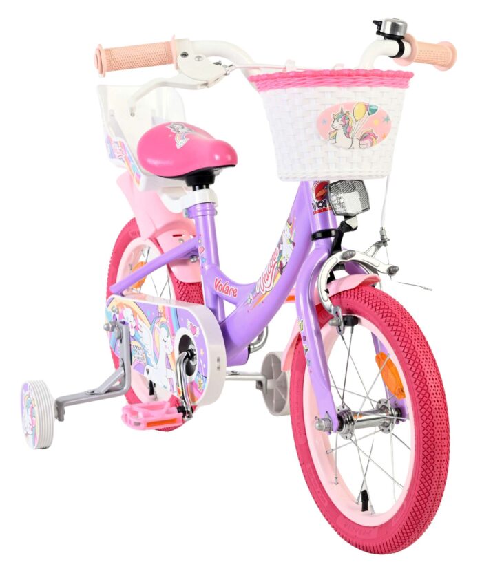 Volare Unicorn Kinderfiets - Meisjes - 14 inch - Paars - Afbeelding 5