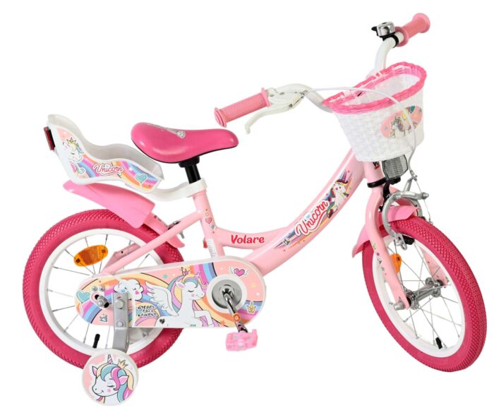 Volare Unicorn Kinderfiets - Meisjes - 14 inch - Roze - Afbeelding 10