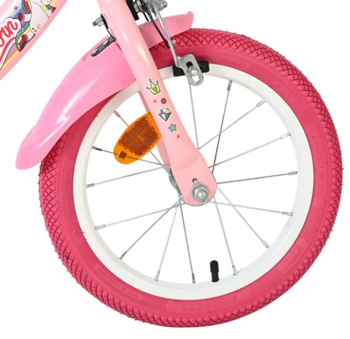 Volare Unicorn Kinderfiets - Meisjes - 14 inch - Roze - Afbeelding 3
