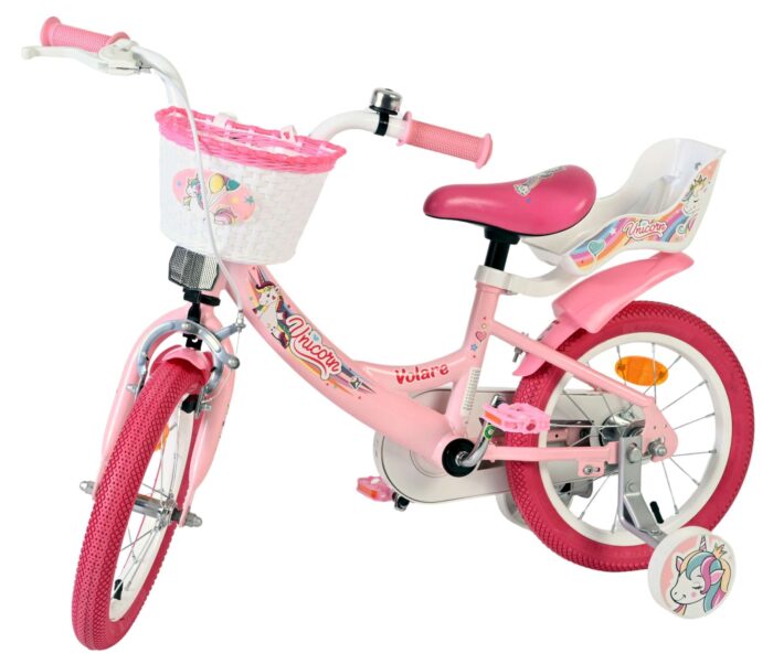 Volare Unicorn Kinderfiets - Meisjes - 14 inch - Roze - Afbeelding 8