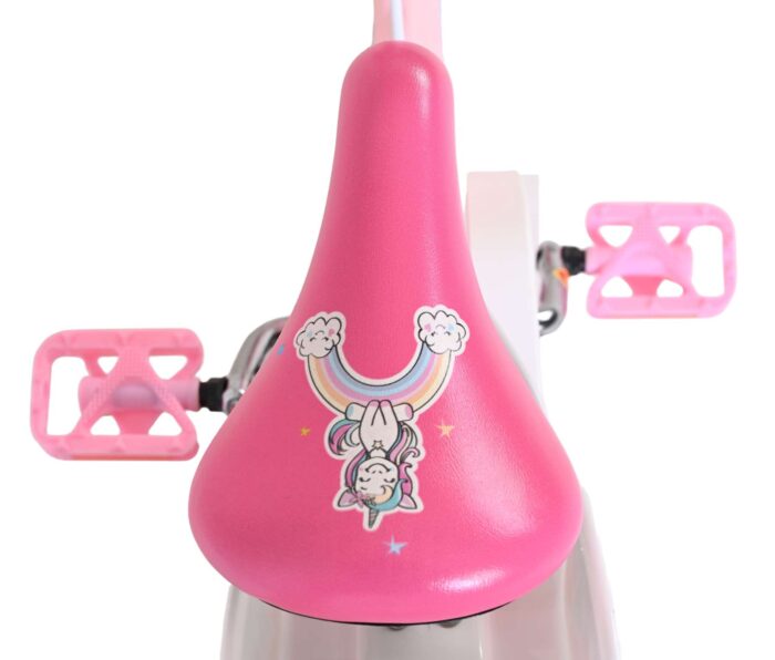Volare Unicorn Kinderfiets - Meisjes - 14 inch - Roze - Twee Handremmen - Afbeelding 4