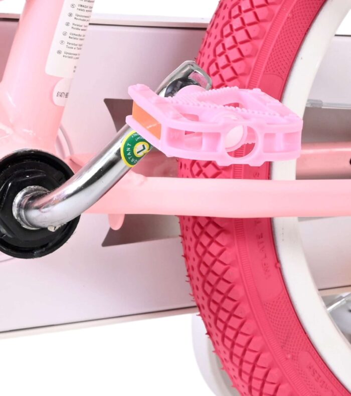 Volare Unicorn Kinderfiets - Meisjes - 14 inch - Roze - Twee Handremmen - Afbeelding 9