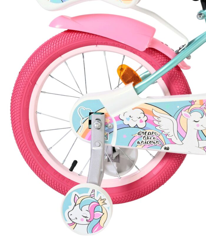 Volare Unicorn Kinderfiets - Meisjes - 16 inch - Groen - Afbeelding 2
