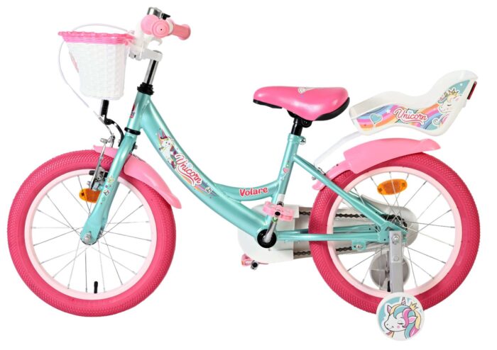 Volare Unicorn Kinderfiets - Meisjes - 16 inch - Groen - Afbeelding 7