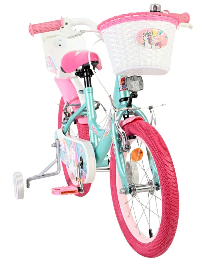 Volare Unicorn Kinderfiets - Meisjes - 16 inch - Groen - Twee Handremmen - Afbeelding 5