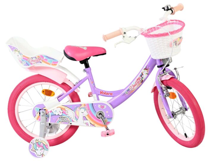 Volare Unicorn Kinderfiets - Meisjes - 16 inch - Paars - Afbeelding 10