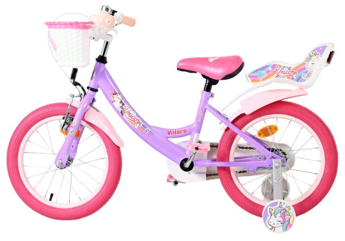 Volare Unicorn Kinderfiets - Meisjes - 16 inch - Paars - Afbeelding 7