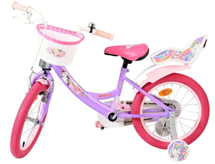 Volare Unicorn Kinderfiets - Meisjes - 16 inch - Paars - Afbeelding 8