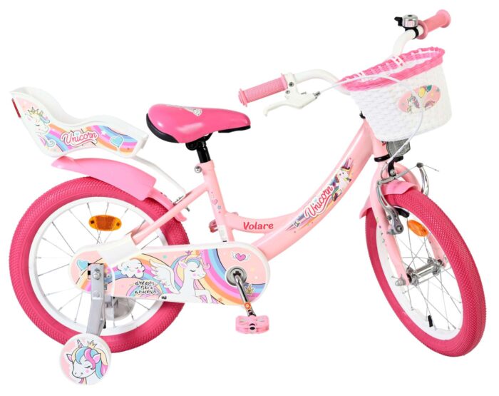 Volare Unicorn Kinderfiets - Meisjes - 16 inch - Roze - Afbeelding 10