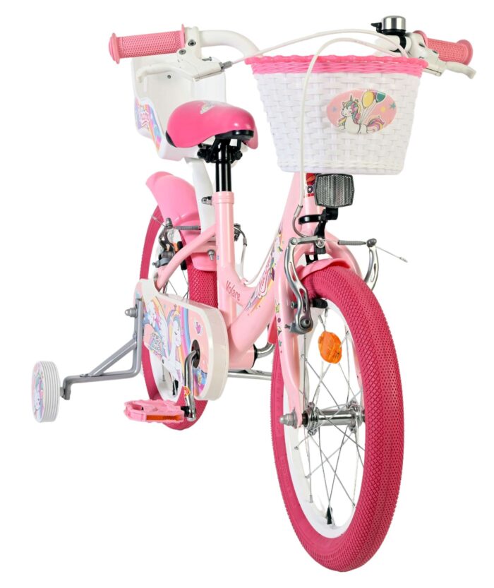Volare Unicorn Kinderfiets - Meisjes - 16 inch - Roze - Twee Handremmen - Afbeelding 5